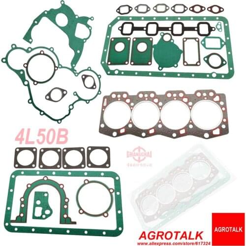 Set of gaskets kit including the cylinder head gasket for Changchai 4L50B , part number