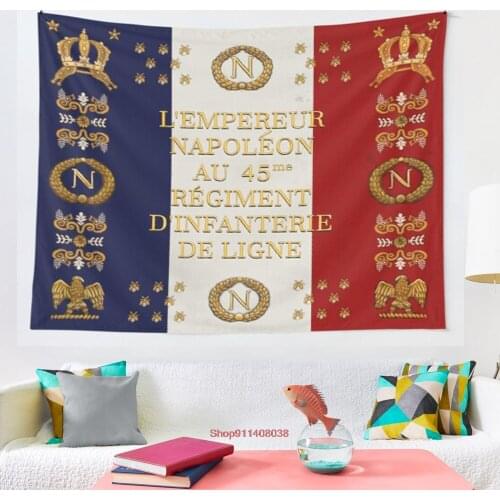 Napoleonic French 45th regimental flag tapestry Mosaic Style Hippie Boho Wall Tapestries Mandala Fabric Mat Living Room Decor