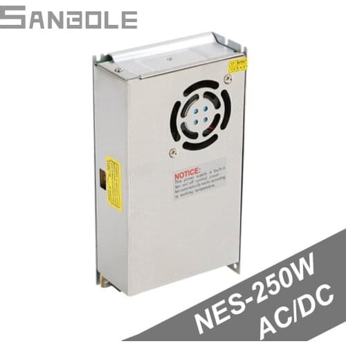 NES-250-12 Switching Power Supply Small Volume 250W 12V20A/24V10A Metal Shell LED Strip AC/DC Single Output