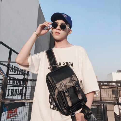 2019 New Nuova tendenza del sacchetto di spalla di Giappone e Corea Del Sud moda camouflage sacchetto di petto B1-17