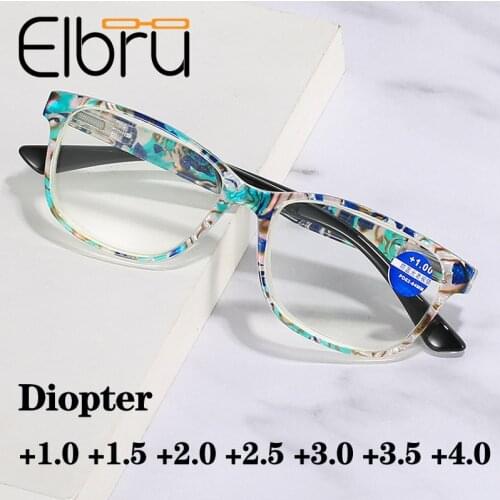 Elbru New Fashion Baker Paper Reading Glasses Men Women Anti-blue Light HD Presbyopic Eyewear +1.0+1.5+2.0+2.5+3.0+3.5+4.0