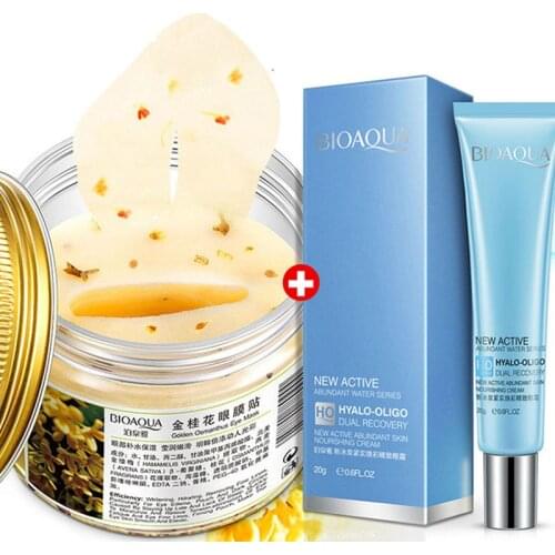 BIOAQUA Gold Osmanthus Eye Patches Mask For Eye Care 80pcs Fine Lines Eye Cream Moisturizing Remover Dark Circle Anti-Puffiness
