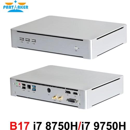 Partaker 8th 9th Gen Dedicated Mini PC Intel Core i7 9750H i7 8750H Gaming GTX1650 4G Dual DDR4 M.2 Desktop Industrial Computer