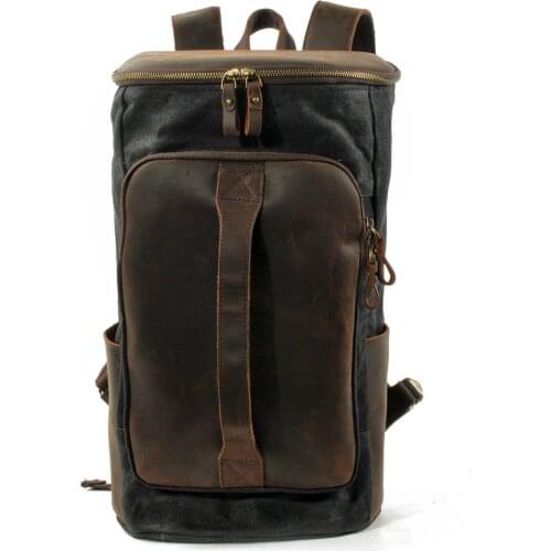 Hlurker Travel Backpack Cylindrical Hiking Bag Unisex Multifunctional Large Capacity Backpacks Fashion Canvas Outdoor Bags