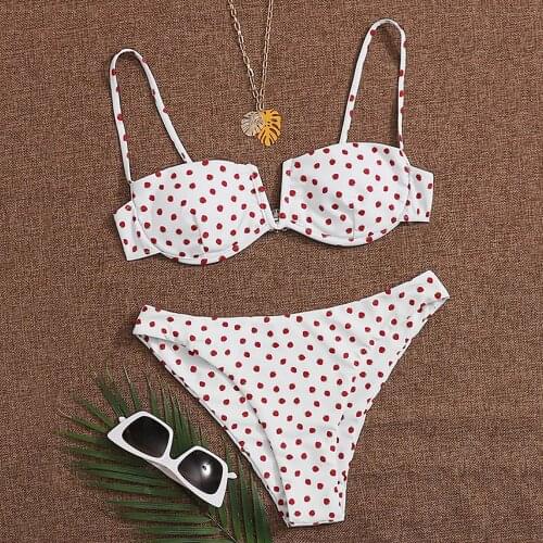 SAGACE Sexy floral print split bikini hot sale padded bra 2021 summer womens swimsuit new sports beach swimsuit micro bikini