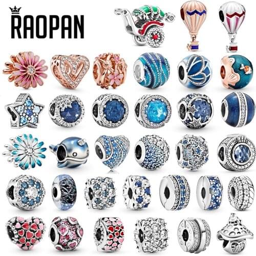 RAOPAN 2020 new hot air balloon flower type silver 925 charms beads for jewelry making Chinese production