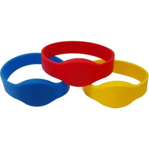 10PCS/LOT 13.56Mhz MF1108 (S50 Compatible) ISO14443A NFC RFID Waterproof Smart Silicone Wristband Bracelet