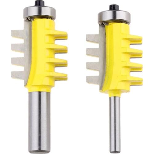 1Pc 1/2" 1/4" Shank Rail Reversible Finger Joint Glue Router Bit Cone Tenon Milling Woodworking Cutter Power Tools Carbide Alloy
