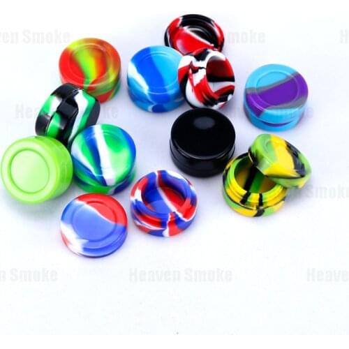 10pc * 7ml silicone jar Nonstick Silicon Container Storage Herb Stash Box for Oil Wax Jar Dab Bho Oil Butane Vaporizer Cream jar