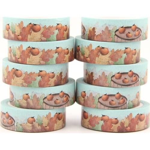 10PCS/lot 15MM*10M Solar Term Frost Bumper Harvest washi tape Masking Tapes Decorative Stickers DIY Stationery School Supply