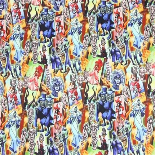 Disney Characters 100% Cotton Fabric for Girl Clothes Hometextile Cushion Cover Curtain Needlework DIY