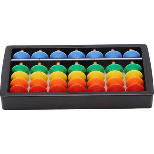 12 X 6cm Mini Plastic Colorful Abacus Arithmetic 7 Digits Kids Maths Calculating Tools Chinese Abacus Toys Abacus Educational