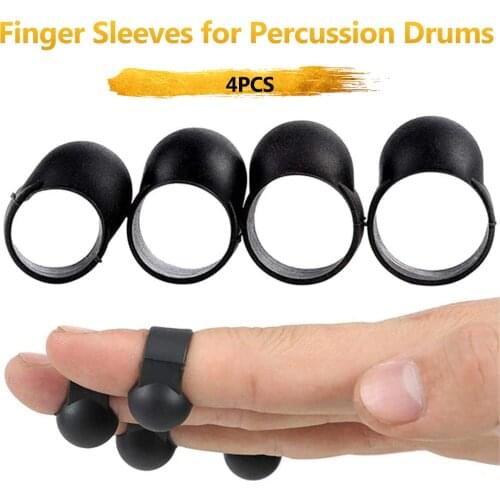 4 Pcs Finger Sleeve Set for Steel Tongue Drum Percussion Drums Accessories