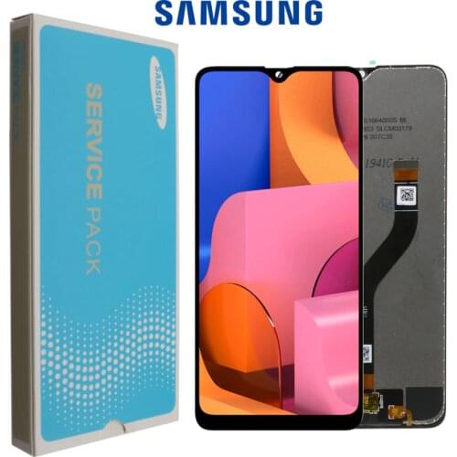 6.5" 100% Original Display for SAMSUNG Galaxy A20s LCD Touch Screen Digitizer With Frame Replacement on Module SM-A207F SM-A207G
