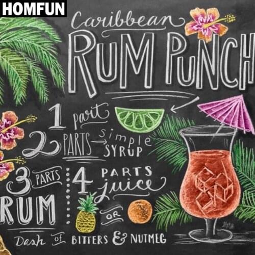 HOMFUN Full Square/Round Drill 5D DIY Diamond Painting "Holiday text" Embroidery Cross Stitch 5D Home Decor Gift A06250