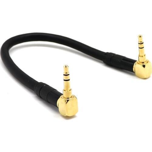 3.5mm Jack Audio Cable 3.5 Male to Male AUX Cable 90 Degree Right Angle DIY for Car Headphone MP3/4 Aux Cord 0.2/1/1.5m