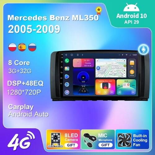 Autoradio For Mercedes Benz ML GL ML350 GL320 X164 2005-2009 Car Radio Carplay Multimedia Player Video DSP Android Auto Carplay