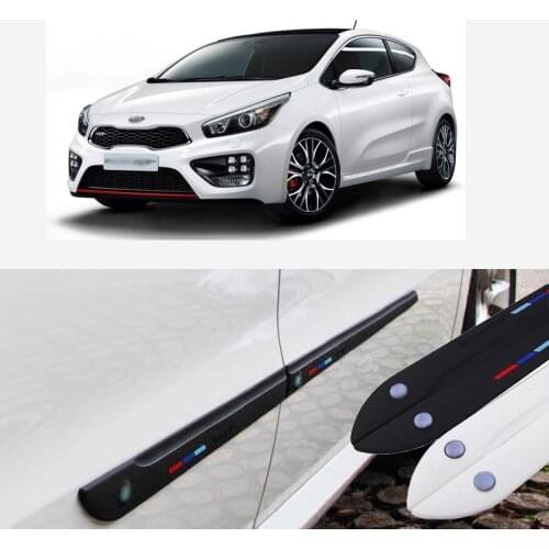 Savanini Car-styling 4pcs High Quality Brand New Side Doors Rubber Bumper Protector Guard Scratch Sticker Trim For Kia Vehicle