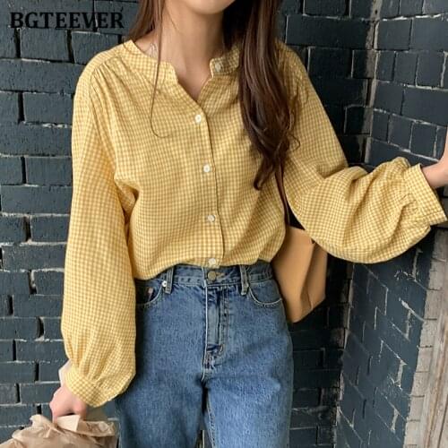 BGTEEVER Women's Plaid Shirts