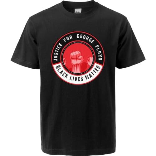 Black Lives Matter I Can't Breathe George Floyd Artwork Short Sleeves O Neck T-shirt Mens Cotton 2020 Summer Clothes Tops Tees