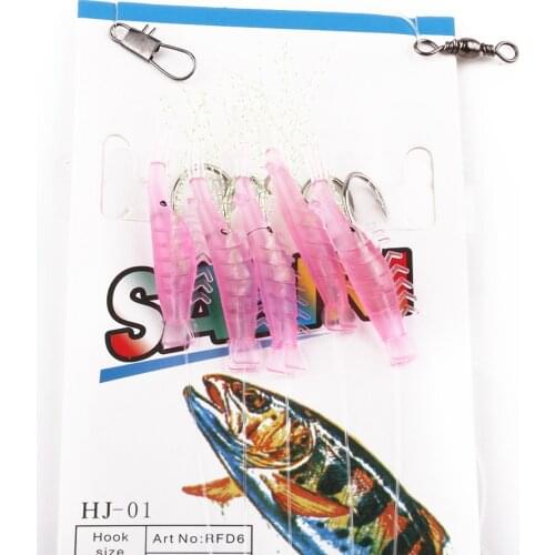 HENGJIA 1PC 3CM 9G Simulation Shrimp Hook Soft Lure Fishing Artificial Bait Fishing Tackle