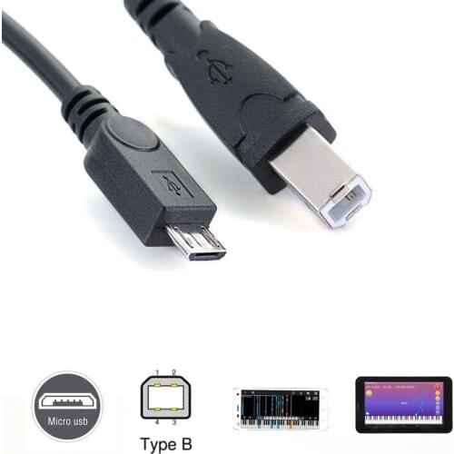Micro usb Male to USB 2.0 B Male Data OTG Cable Phone tablet to Electronic piano drum
