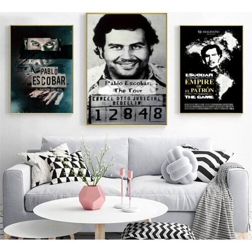 Pablo Escobar Colombian classic wall art canvas painting posters home decoration posters and prints frameless decoration picture