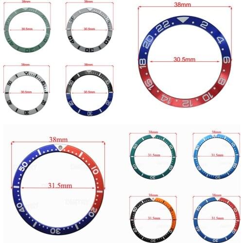 38/31.5/30.5mm Ceramic Bezel GMT Diving watch Insert For 40mm Watch Watches Replace Accessories Watch Face Watch Bezel Inserts