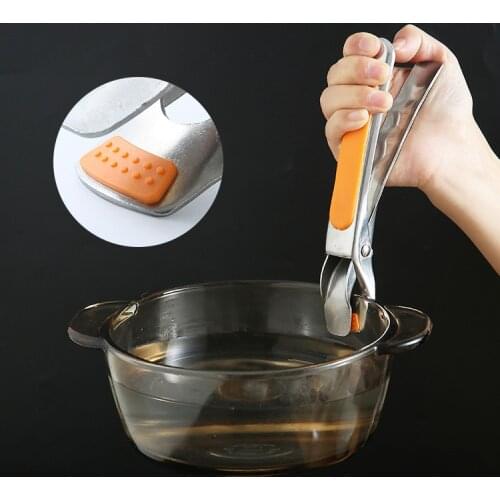 Kitchen anti scald plate bowl dish pot holder holder stainless steel clamp anti-hot clip lifter kitchen oven accessories tool