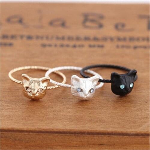 Best selling popular new cat head ring in Europe and America Gifts
