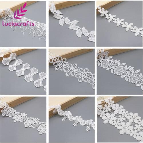 Lucia crafts 1yard/lot Garment Lace Trim Patchwork MaterialLace Ribbon DIY Sewing Accessories N0306