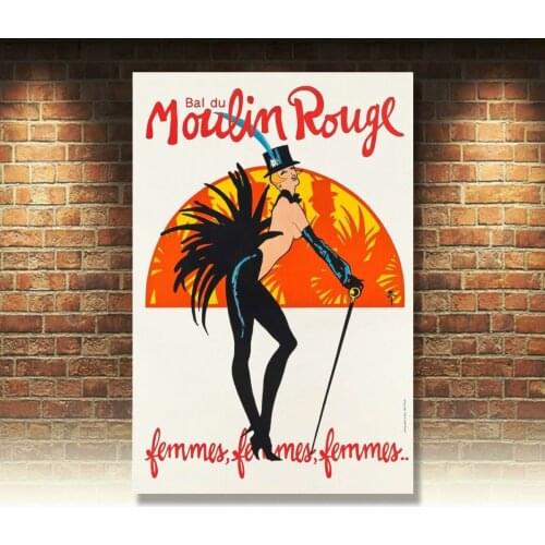 Moulin Rouge Retro Metal Wall Plaque Art Vintage Advertisement Tin Sign