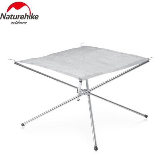 Naturehike Outdoor Foldable Fire Rack Barbecue Stove BBQ Grill Shelf Stainless Steel For Camping Hiking Travel Picnic NH20SK001