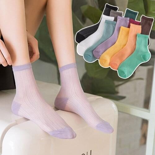 1Pair Women Short Sock Lace Mesh Candy Color Breathable Soft Summer Ankle Socks High Quality Invisible Women Accessories Socks
