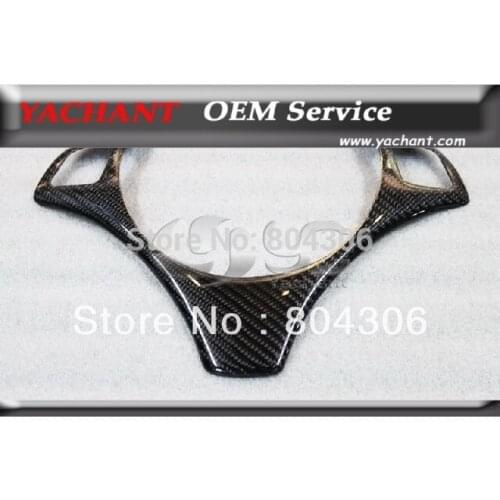 Carbon Fiber Steering Wheel Spoke Cover Trim Fit For 2004-2011 3 Series E90