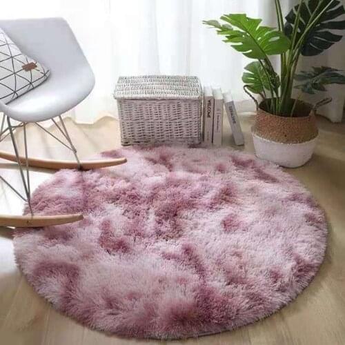 Bubble Kiss Fluffy Round Rug Carpets for Living Room Home Decor Bedroom Kid Room Floor Mat Decoration Salon Thicker Pile Rug
