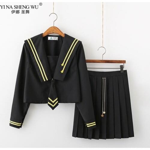 School Dresses Anime Form Japanese High School British Style Meteor Jk Uniform Pleated Skirt Sailor Suit Girls Cosplay Costume