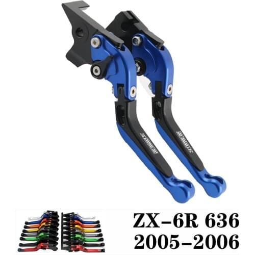 For KAWASAKI ZX 6R 636 ZX-6R 2005 2006 05 06 CNC Motorcycle Adjustable Brake Clutch Lever Levers Folding