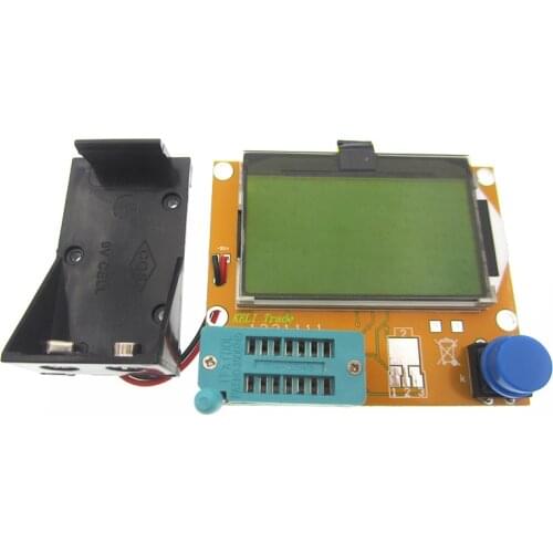 Transistor Tester LCR-T4 Mega328 M328 Multimeter Diode Triode Capacitance ESR Meter MOS/PNP/NPN L/C/R+ battery holder