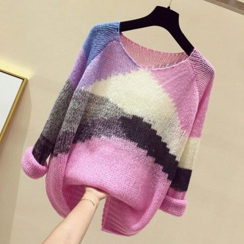 Knitwear Women Pullover Spring and Autumn New Long-Sleeved Sweater Loose-Fit Top