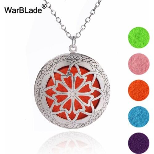 WarBLade Vintage Hollow Photo Frames Necklace Aromatherapy Open Locket Pendant Perfume Essential Oil Diffuser Necklace For Women