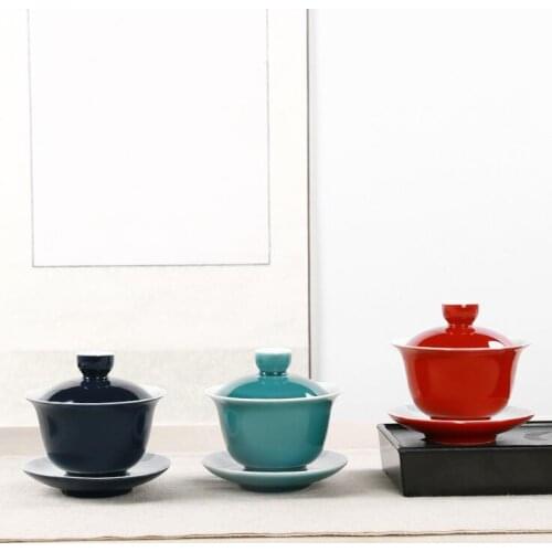 180ml Creativity Ceramics Tea Set Gaiwan Teaware Sets Porcelain Kung Fu Tea Ceremony Tea Set Decoration Accessories Crafts