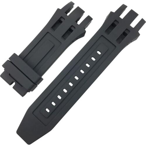 26mm High Quality Rubber Silicone Watch Strap Black Waterproof Watchband Suitable for Invicta Series Watch Accessories
