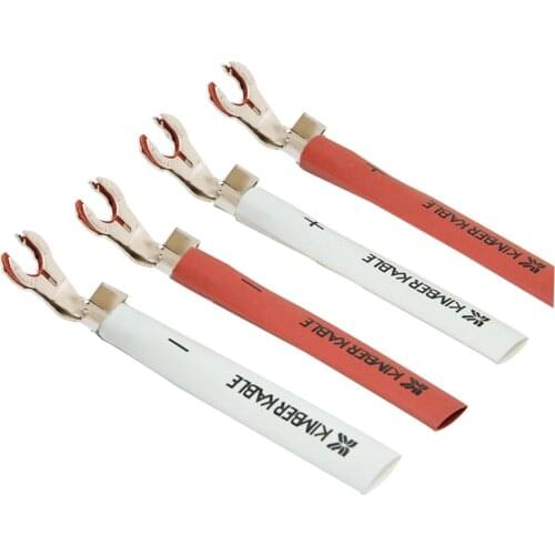 4pcs DIY Fork Plug Hi-End Rhodium Plated Speaker Connector For Audio Amplifier Male Jack Socket