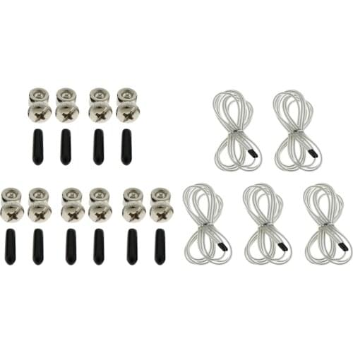5 Pairs Spare Speed Jump Rope Screws End Caps with 5pcs Skipping Rope Cable Cord Replacement