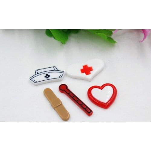 30pcs/lot 6sets flat back resin cabochons accessories DIY resin nurse set