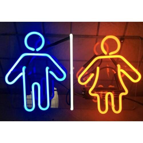 Custom Rest Rooms Acrylic Neon Light Lamp Sign Beer Bar Handmade Real Glass Decorate Home Wall Room Windows Tube