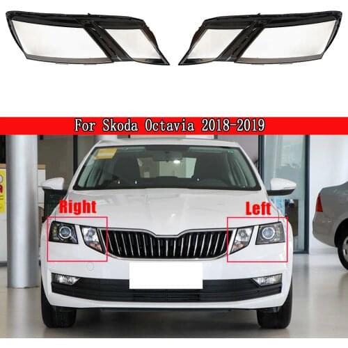 Car Headlight Lens For Skoda Octavia 2018 2019 Car Headlamp Lens Auto Shell Cover