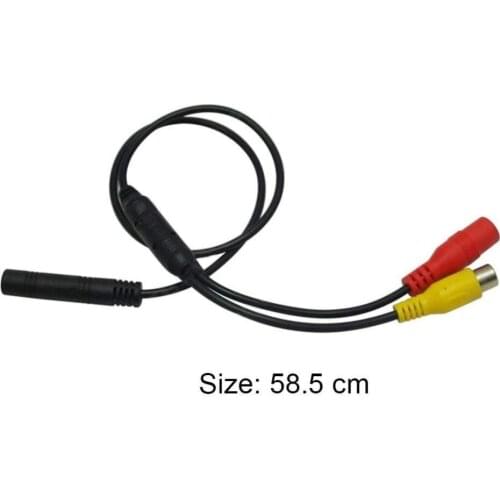 1Pcs Car Reverse Backup Camera 4-Pin Male To Female Connector RCA CVBS Wire Signal Power Adapter Harness