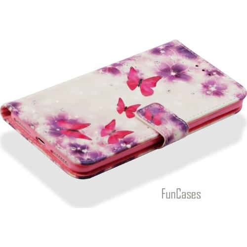 3D Painted PU Case for Fundas IPhone 7 8 PLUS Case for Coque IPhone 7 8 Plus +Card Holders Iohone Mobil Aapl Pre Mobile Phome